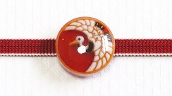 画像1: 帯留め　鶴丸朝日