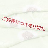 帯揚げ　輪出し白場取り小花　若菜色（わかないろ）／胡桃染（くるみぞめ）（40）