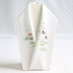 画像1: 手描き半襟　うさぎのかくれんぼ