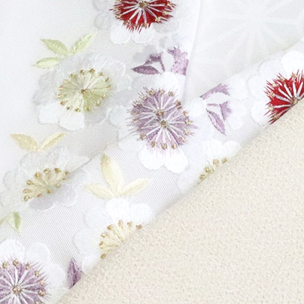 画像1: 刺繍半襟　桜花づめ　（03） (1)