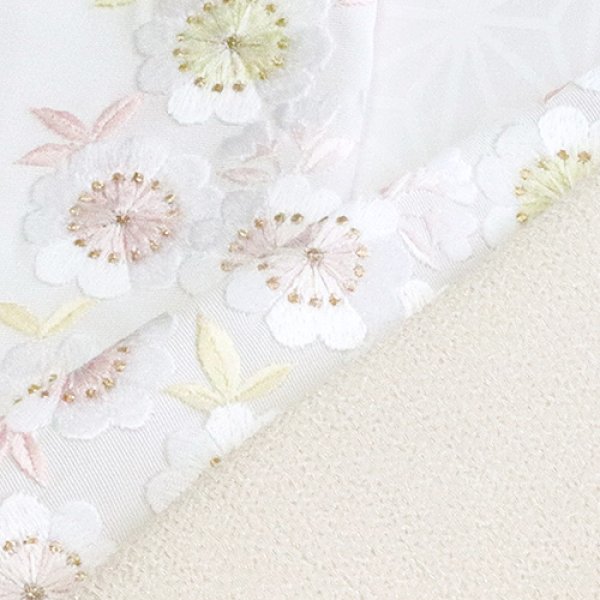 画像1: 刺繍半襟　桜花づめ　（04） (1)