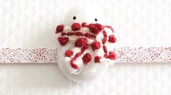 画像1: 帯留め　雪だるま