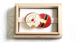 画像1: 京焼き帯留め　サンタクロース　【桐箱付き】