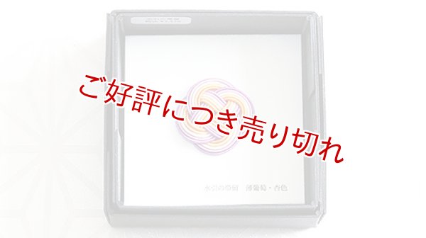 画像1: 水引帯留め　小サイズ　薄葡萄・杏色（228） (1)