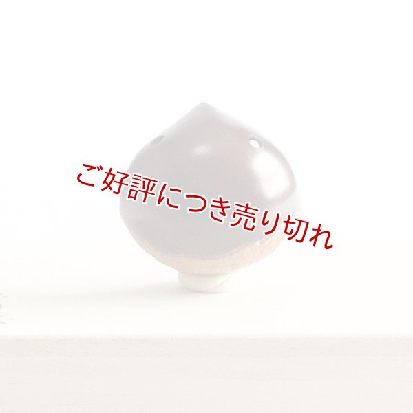 画像1: 黄楊根付　栗（小）虫入り【岡壱名入り】　（2023年3月1日掲載） (1)