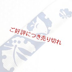 画像1: 帯揚げ 絽　雪輪にトンボと千鳥　（02）
