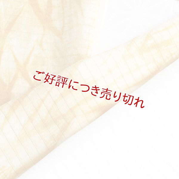 画像1: 絞り半襟 絽　草木染 風柳絞り　玉ねぎ（02） (1)