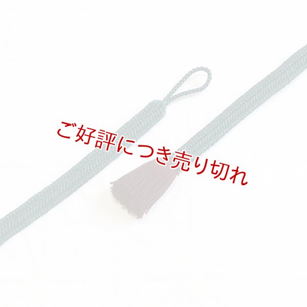画像1: 羽織紐　女短　ゆるぎ色撚房　深緑／臙脂（34） (1)