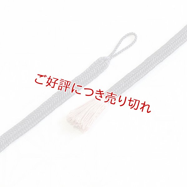 画像1: 羽織紐　女短　ゆるぎ色撚房　墨黒／薄柿（30） (1)