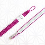 羽織紐　女短　綾高麗耳付昼夜　フランボワーズ／ベビーブルー（11）