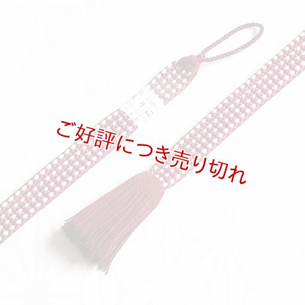 画像1: 紳士羽織紐　内記ドット撚房　臙脂（01） (1)