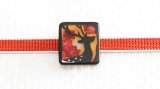 帯留め　鹿と紅葉