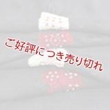 絞り帯揚げ　輪出し傘巻トランプ　チャコールグレイ（10）