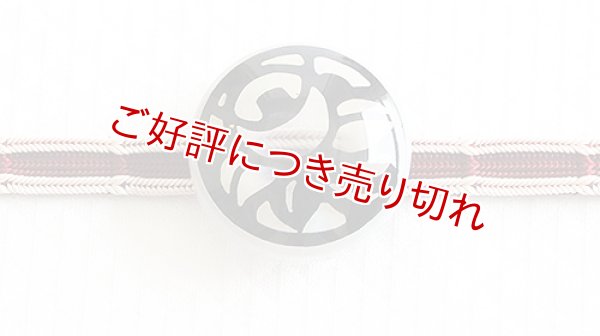 画像1: 帯留め　影絵の椿（黒） (1)