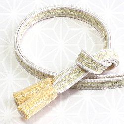 画像1: 帯締め　角朝枡花青海撚房（淡色）　メロンイエロー（05）