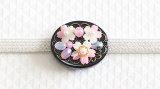 帯留め　桜いっぱい