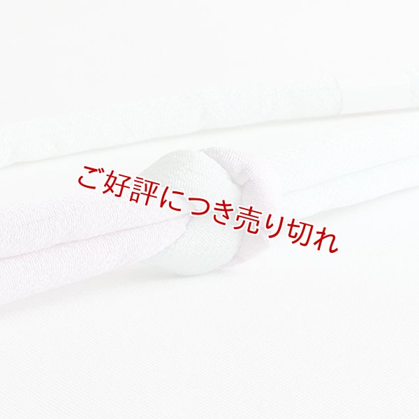 画像1: 帯締め　丸ぐけ 縮緬水引　藤紫（ふじむらさき）／白藍（しらあい）（05） (1)