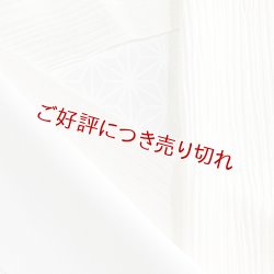 画像1: 単衣半襟　楊柳（きんち）無地　オフホワイト（02）