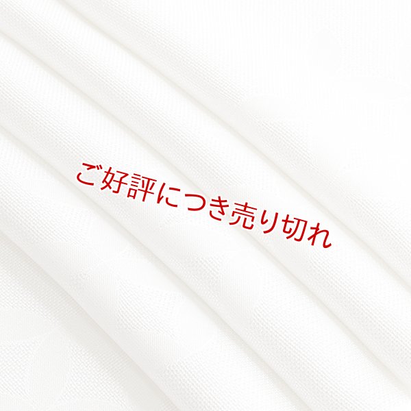 画像1: 帯揚げ　銀メッシュ七宝無地　白（04） (1)