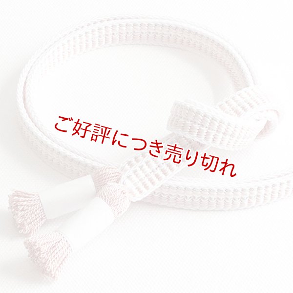 画像1: 帯締め　レース平源氏濃淡銀入撚房　（01） (1)