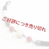 紳士羽織紐　無双　マグネット　天然石／ラクト玉　濃紺／めのう（08）