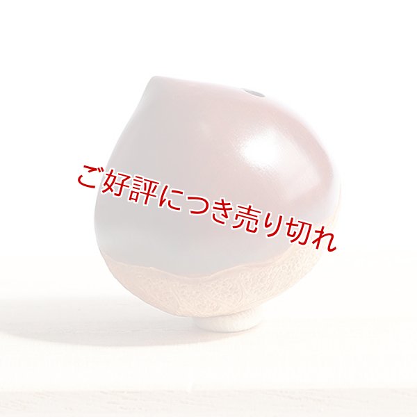 画像1: 黄楊根付　栗（中）【岡壱名入り】【桐箱付き】 　（2024年9月26日掲載） (1)