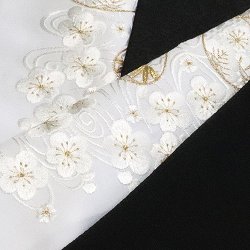 画像1: 黒留袖（礼装用）半襟　【化繊素材】【7000円】　（11）