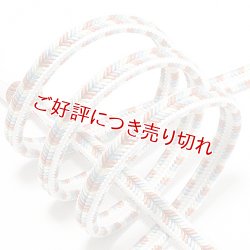 画像1: 帯締め　冠組三色かすり銀散撚房　（01）