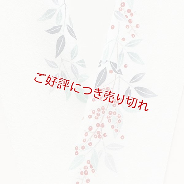 画像1: 手描友禅半襟　南天 (1)