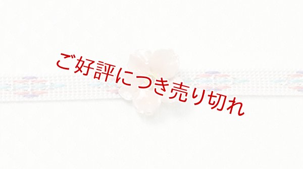 画像1: ピューター帯留め　馴染み桜 (1)