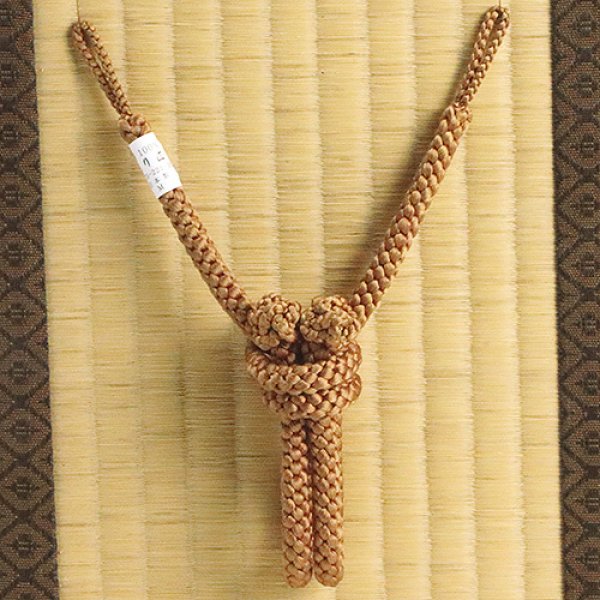 画像1: 紳士羽織紐　丸唐げんこつ　桑染（くわぞめ）（01） (1)