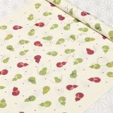 帯揚げ　瓢箪なまず　象牙色／柳茶（やなぎちゃ）・梅紫（うめむらさき）（01）