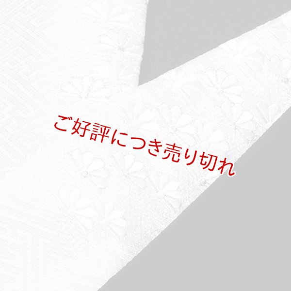 画像1: 刺繍半襟　霞菊　白／銀（02） (1)
