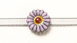 画像1: 帯留め　春花　ガーベラ（桃色）