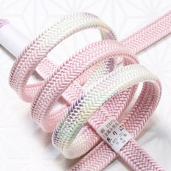 画像1: 帯締め　内記金ちらし片胴二段ぼかし　撫子色（なでしこいろ）（02）