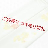 手描友禅帯揚げ　バタフライガーデン（グリーン）