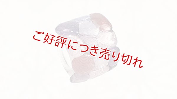 画像1: ガラス帯留め　slow sphatika（スロースパティカ）　石積み（ピンク） ※桐箱付き (1)