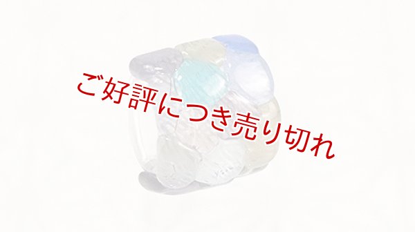 画像1: ガラス帯留め　slow sphatika（スロースパティカ）　石積み（マルチカラー） ※桐箱付き (1)