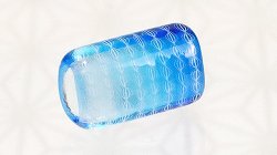 画像1: ガラス帯留め　slow sphatika（スロースパティカ）　静かな波