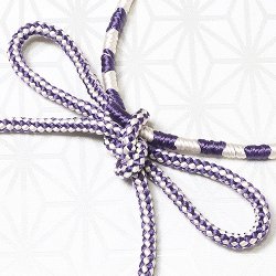 画像1: 紳士羽織紐　八津切替鴨川撚房　青紫（あおむらさき）（03）