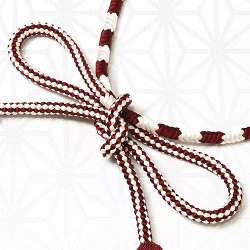 画像1: 紳士羽織紐　八津切替鴨川撚房　臙脂（えんじ）（01）