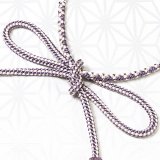 羽織紐　女中　八津切替小花撚房　紫苑色（しおんいろ）（06）