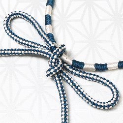 画像1: 紳士羽織紐　八津切替鴨川撚房　青藍（せいらん）（04）