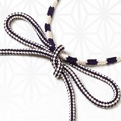 画像1: 羽織紐　女中　八津切替鴨川撚房　紫黒（しこく）（06）