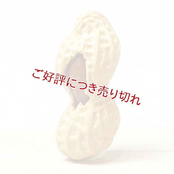 画像1: 黄楊根付　落花生　1個実入り【岡壱名入り】【桐箱付き】（2025年3月掲載） (1)
