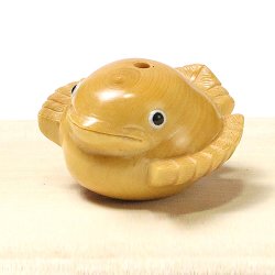 画像1: 黄楊根付　福良雀（B）【岡壱名入り】（2025年4月掲載）