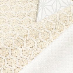 画像1: 半襟　コットンレース「小花」 （02）