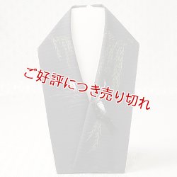 画像1: 夏物手描き半襟　白鷺　消炭色（けしずみいろ）