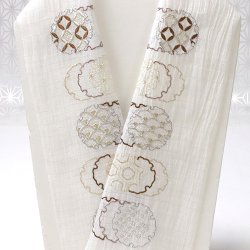 画像1: 半襟　麻絽 刺繍いろいろ　（05）