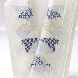 画像1: 半襟　麻絽 刺繍いろいろ　（01）